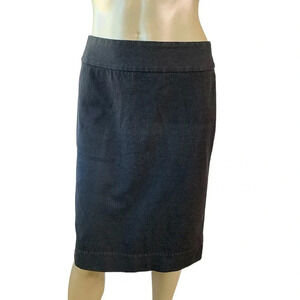 Banana Republic Casual Stretch Ponte Knit Pencil Skirt Size 8 Black Back Zipper